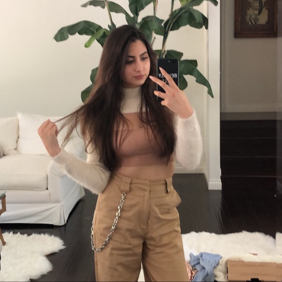 Tiger Mist Tops - White long sleeve crop top